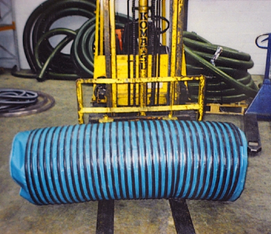 Click to enlarge - Range of large to very large bore ducting hoses. Diameters are produced up to 1200mm bore with different wire pitch distances.